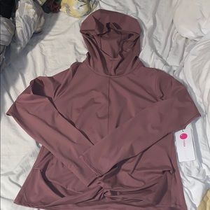 Yogalicious Mauve hooded twist front sweatshirt
